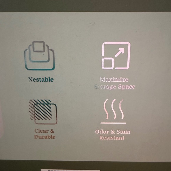 Gourmet Kitchen 10 Piece Fluted Green Glass Container Set w/ Locking Lids NEW - Picture 9 of 15